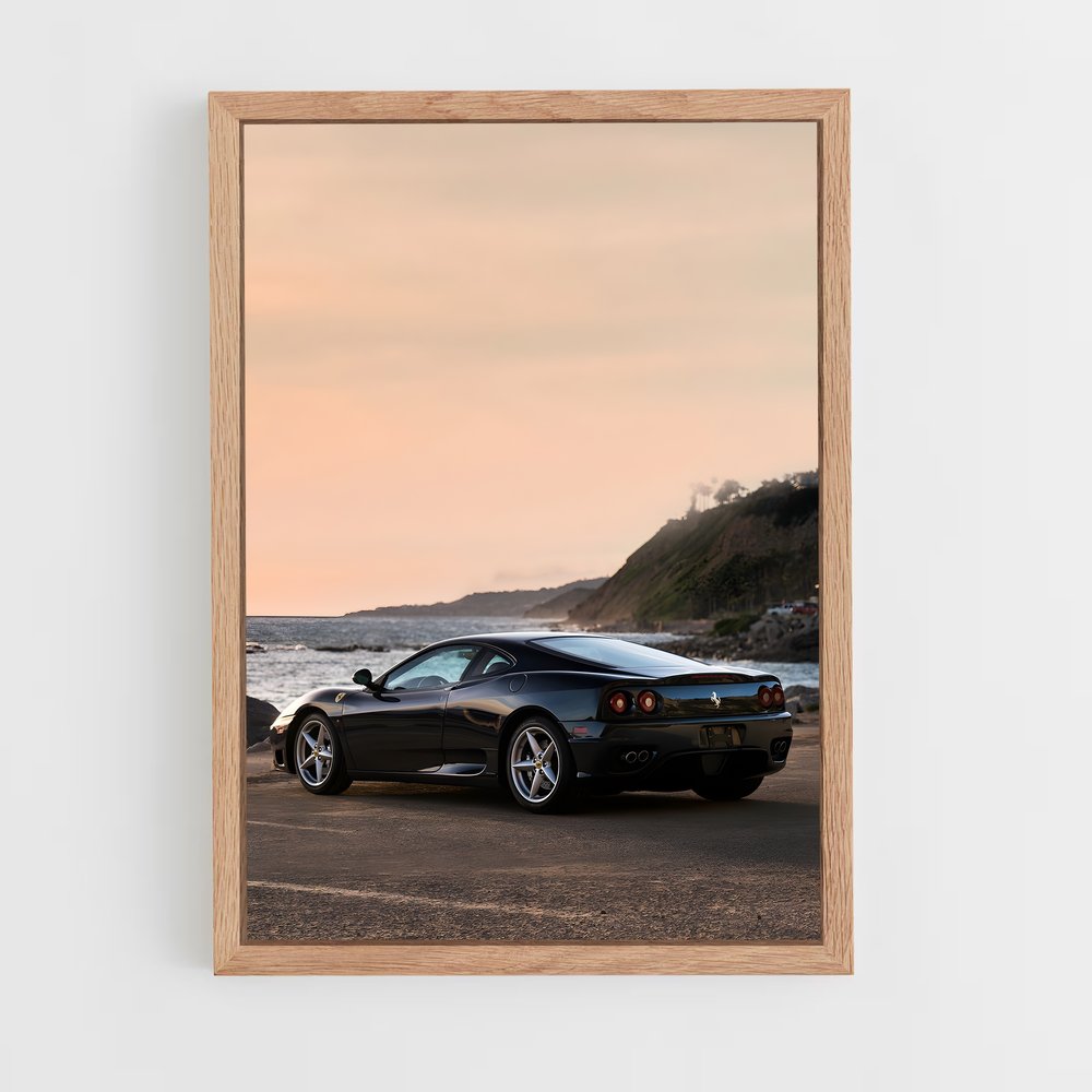 Poster Plage et Vitesse – affiche Ferrari (vue 4)